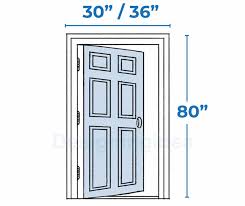 standard interior door size dimensions