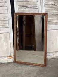 Larger French Oak Wall Mirror 1860s