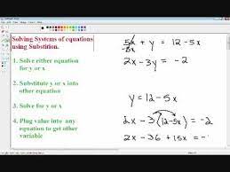 Of Equations Substitution Method