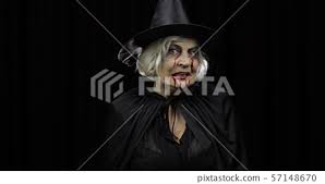 old witch halloween makeup elderly