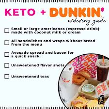 everything keto at dunkin donuts in