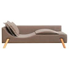 flag couch chaise longue in dark brown
