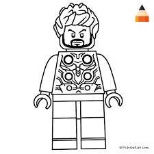 Unleash your inner artist, relax, unwind and have fun coloring each groot coloring page. Coloring Page For Kids Thor Lego Drawing Lego Art Print Lego Coloring Pages Lego Coloring