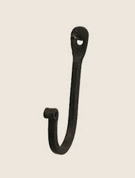 early american wrought iron wall hook