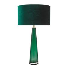 Samara 1 Light Table Lamp Green Glass
