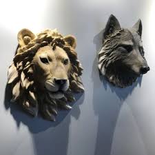 Animal Head Resin Wall Hanging Statues