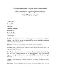 Project Proposal Template Doc Academic Project Proposal