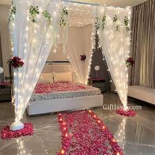 romantic bed decoration for first night