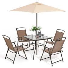 metal square outdoor dining set