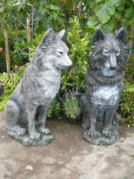 Male Wolf Statue Bee Green Recycling