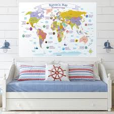 A1 Size World Map Wall Sticker Digital
