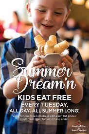 kids eat free on tuesdays at sweet