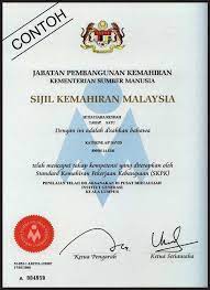 The candidate is required to submit proof of his skills competency. Sijil Kemahiran Malaysia Pakarautomotif