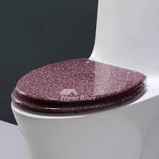 Luxury Glitter Resin Elongated Toilet