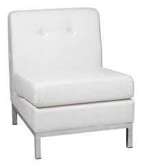 white club style armless chair wall