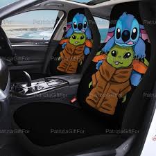 Stitch And Baby Yoda Car Seat Covers