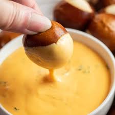 easy cheese dip for pretzels cheesy