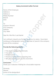 salary increment letter format