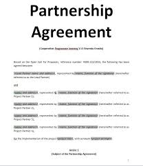 Partnership Agreement Template Ontario Cotef Info