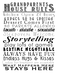 Grandparents House Rules Free Printable Blessed Beyond Words