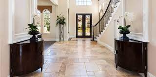 limestone flooring creating a modern