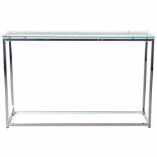 clear tempered glass top and chrome frame