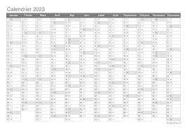 Calendrier 2023 à imprimer PDF et Excel