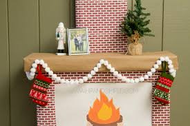 Faux Cardboard Fireplace