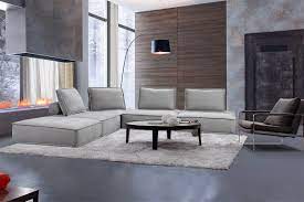 modern grey fabric modular sectional sofa