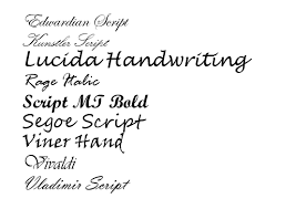 best cursive font in microsoft word