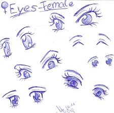 This idea was to draw anime eyes and a carrot (a super hero carrot that was improving the eye's sight). My 7 Favourite Ways To Draw Female Cartoon Eyes By Madiedraws Deviantart Com On Deviantart Cartoon Eyes Female Cartoon Cartoon Girl Drawing