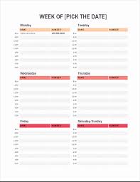 Booking calendar template hotel reservation for excel free room. Weekly Appointment Calendar