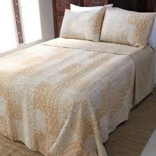 yellow indian print bedding set with 2