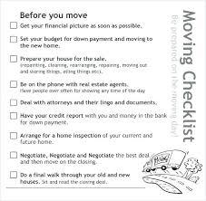 Moving Things To Do Checklist Moontex Co