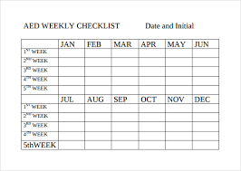 Sample Weekly Checklist Template 10 Free Documents In Pdf Word