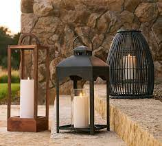 Decker Acacia Wood Outdoor Lantern