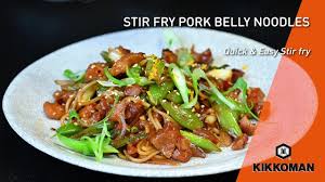 kikkoman stir fry pork belly noodles