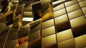 gold 3d cubes 4k wallpaper hd abstract