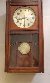 Antique Wall Clock Vintage With Key And