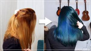 Looking for blue black hair color ideas? Fixing Unevenly Bleached Hair Dying It Blue Youtube