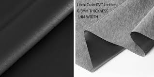 Black Marine Vinyl Fabric Faux Leather