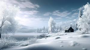 winter wonderland in 3d background
