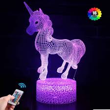 Unicorn Gift Unicorn Night Lamp For Kids Unicorn Toy For Girls 3d Light 7 Colors Change With Remote Birthday Gifts For Children Girl Unicorn Amazon Com