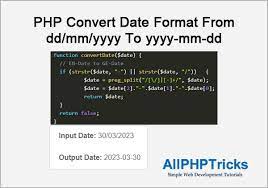 php convert date format from dd mm yyyy