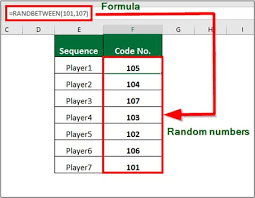 generate random numbers in excel