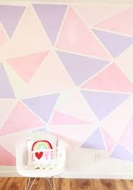 Diy Geometric Painted Wall A Bubbly Life