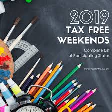 2019 Back To School Sales Tax Holiday Penny Pinchin Mom