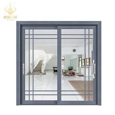 white aluminum alloy sliding glass door