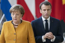 German chancellor angela merkel and french president emmanuel macron congratulated each other on monday over the european union's recent . Merkel Plays Down Rift With Macron To Defend European Unity Bloomberg