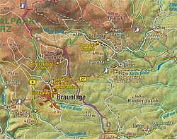 Sie können hier quer durch den harz navigieren, indem sie die navigation oben rechts benutzen. 3d Reliefkarte Harz